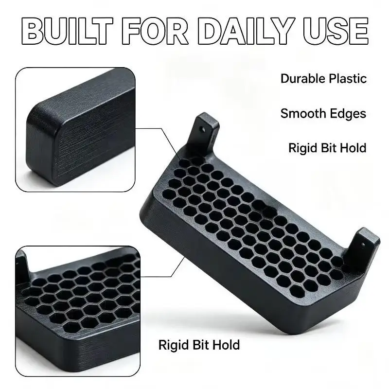 Hex Hole Screwdriver Holder Wall Mounted Organizer Rack Workshop Garage Workbench Tool Storage Stand