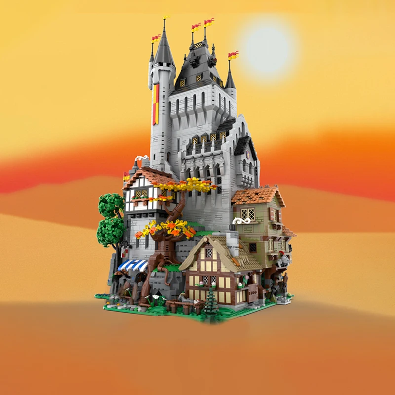 

9630pcs MOC The High Tower Castle Lion Knights Model Building Blocks DIY Gift Creative Collectible Display Decor Premium Adult