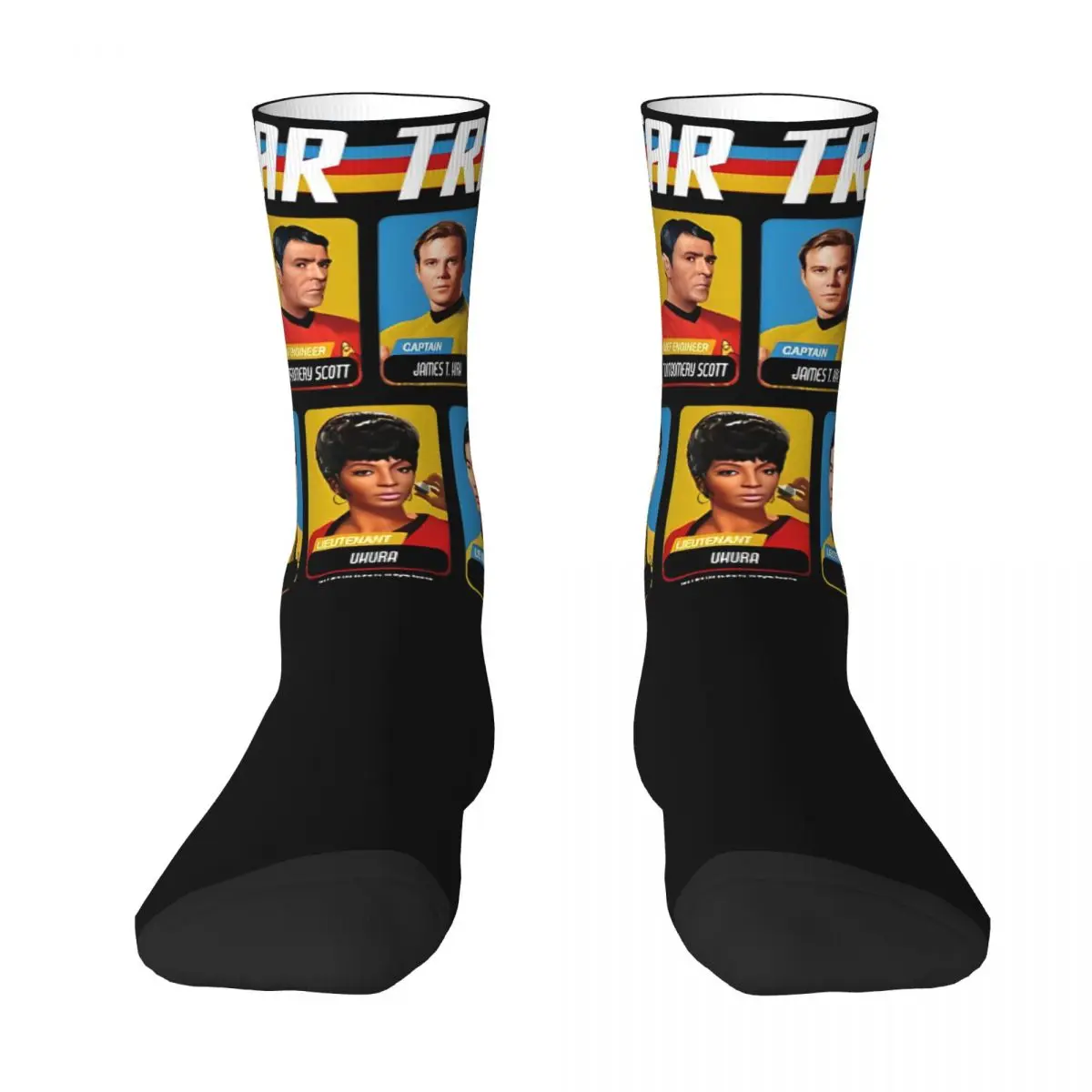 S-Stars Treks Original Series Portrait Panels Stockings Elegant Socks Spring Anti-Slip Socks Adults Men Outdoor Breathable Socks