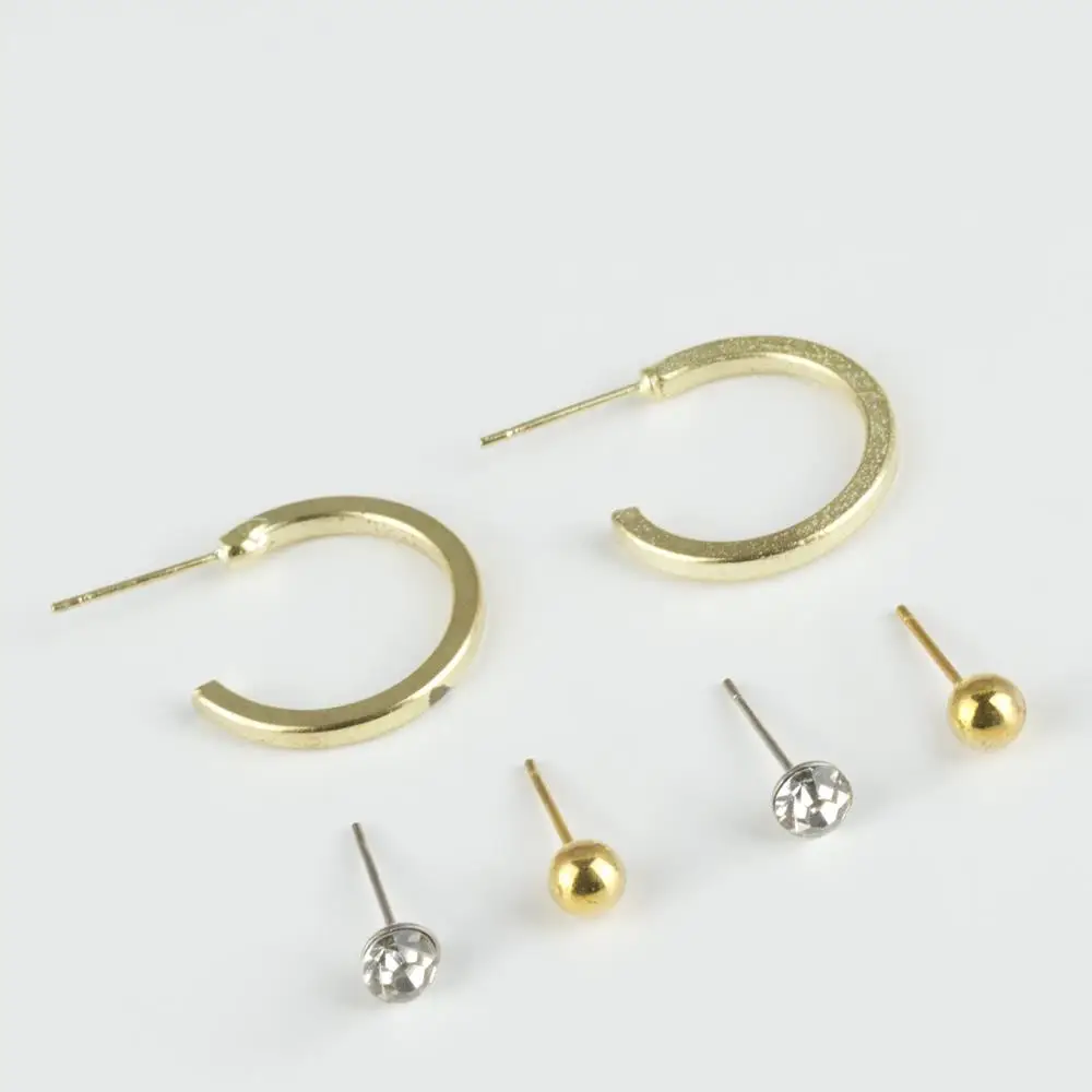 6'lı Ring Earrings (2 cm)