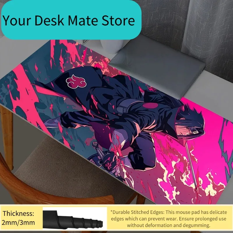 

Mouse Pad Naruto Itachi Uchiha Computer Keyboard 900x400 Carpet Large Gaming Accessories Mousepad PC Gamer Desk Mat Table