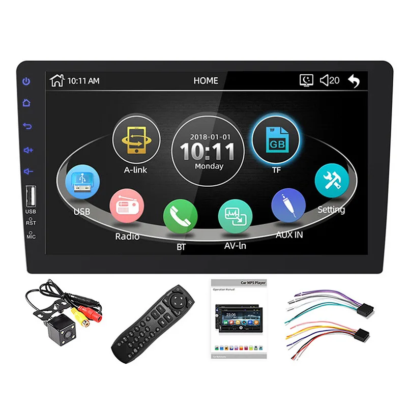 

1 Set DC12V 2 DIN 9 inch Android Car Radio Player, Autoradio Bluetooth WIFI USB FM, Car MP5 Stereo Player