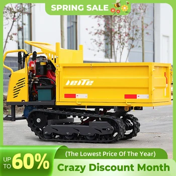 Piccolo ribaltabile Crawler Dumper Mini autocarro con cassone ribaltabile economico di alta qualità 800 kg 4x4 Piccoli volcanti idraulici Spedizione gratuita personalizzata