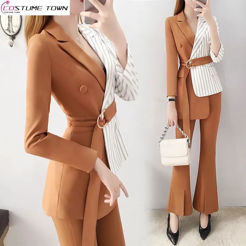 

Spring and Autumn Fashionable Suit Women's 2023 New Korean Version Casual Fashion Temperament Wide Leg Pants Two Piece Set