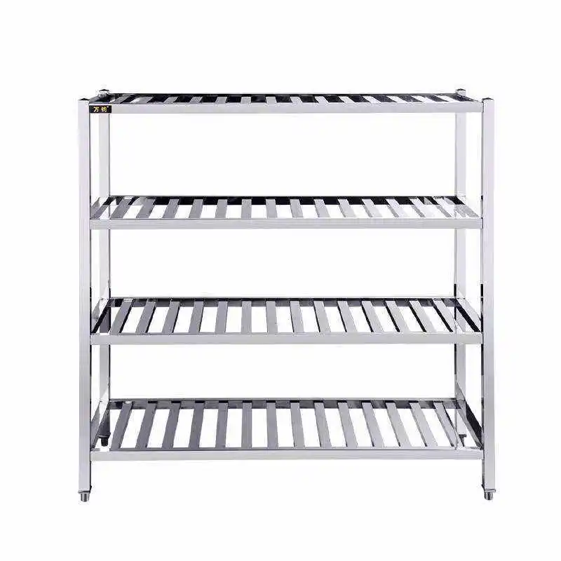Customizable Four-Layer Stainless Steel Storage Organizer for Home Commercial Kitchen Multi-Function Household Restaurant Supply