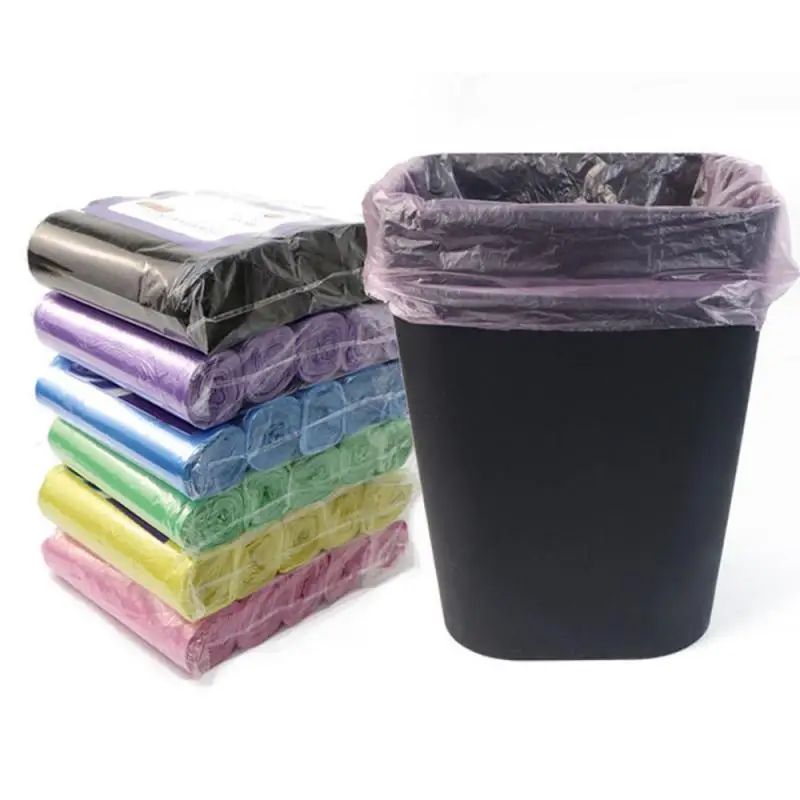 5-roll Flat Mouth Garbage Bag, Color Thickened Garbage Bag, Household Kitchen Environmental Protection Point Broken Garbage Bag