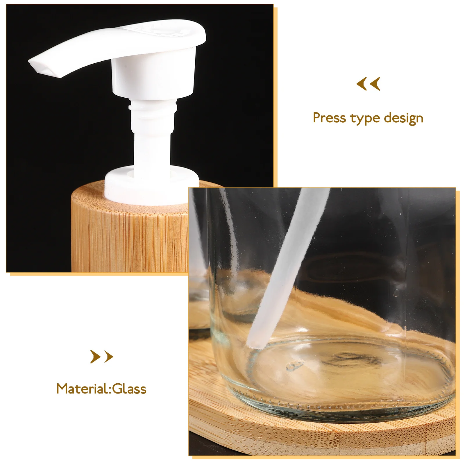 

1Set Pump Soap Dispenser Empty Shampoo Container Portable Lightweight Travel Set Ideal for Bathroom Toilet Hotel Dispensing