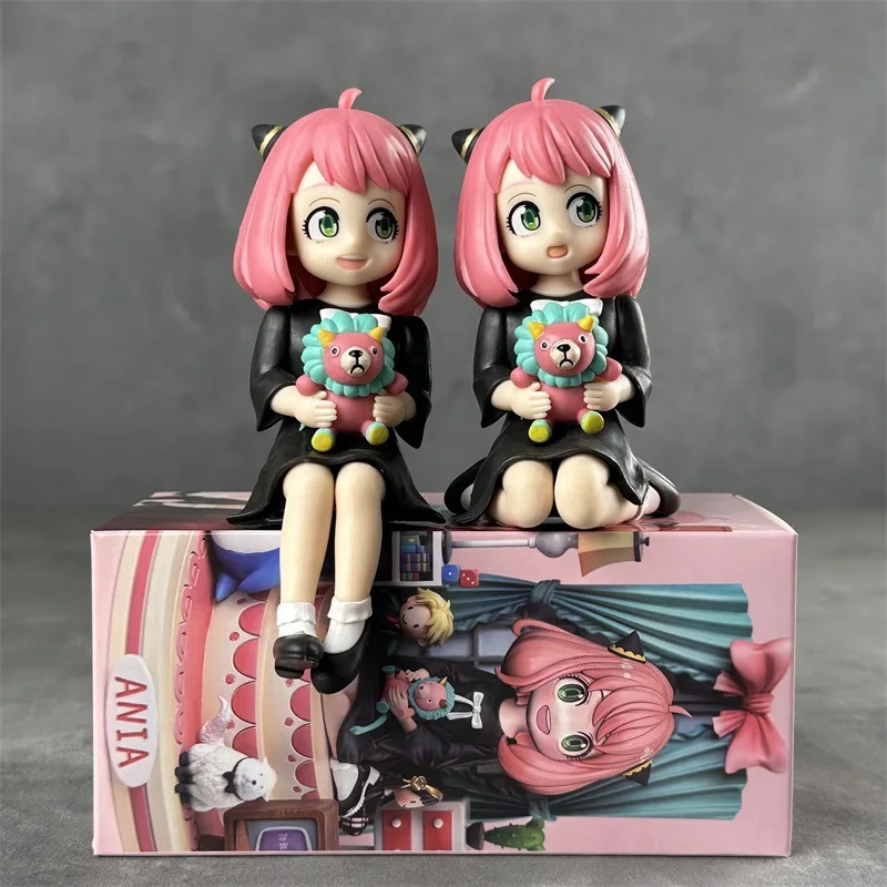 Spionier-Spielset, Kniende Haltung, Ania-Figur, Anime-Modell, Autodekoration, Geschenk, niedliches Puppen-Boxset