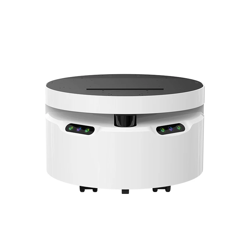 Newest Design Stable Autonomous 4Wd Mobile Agv Robot Round Base Restaurant Warehouse Delivery Wheel Chassis Platform