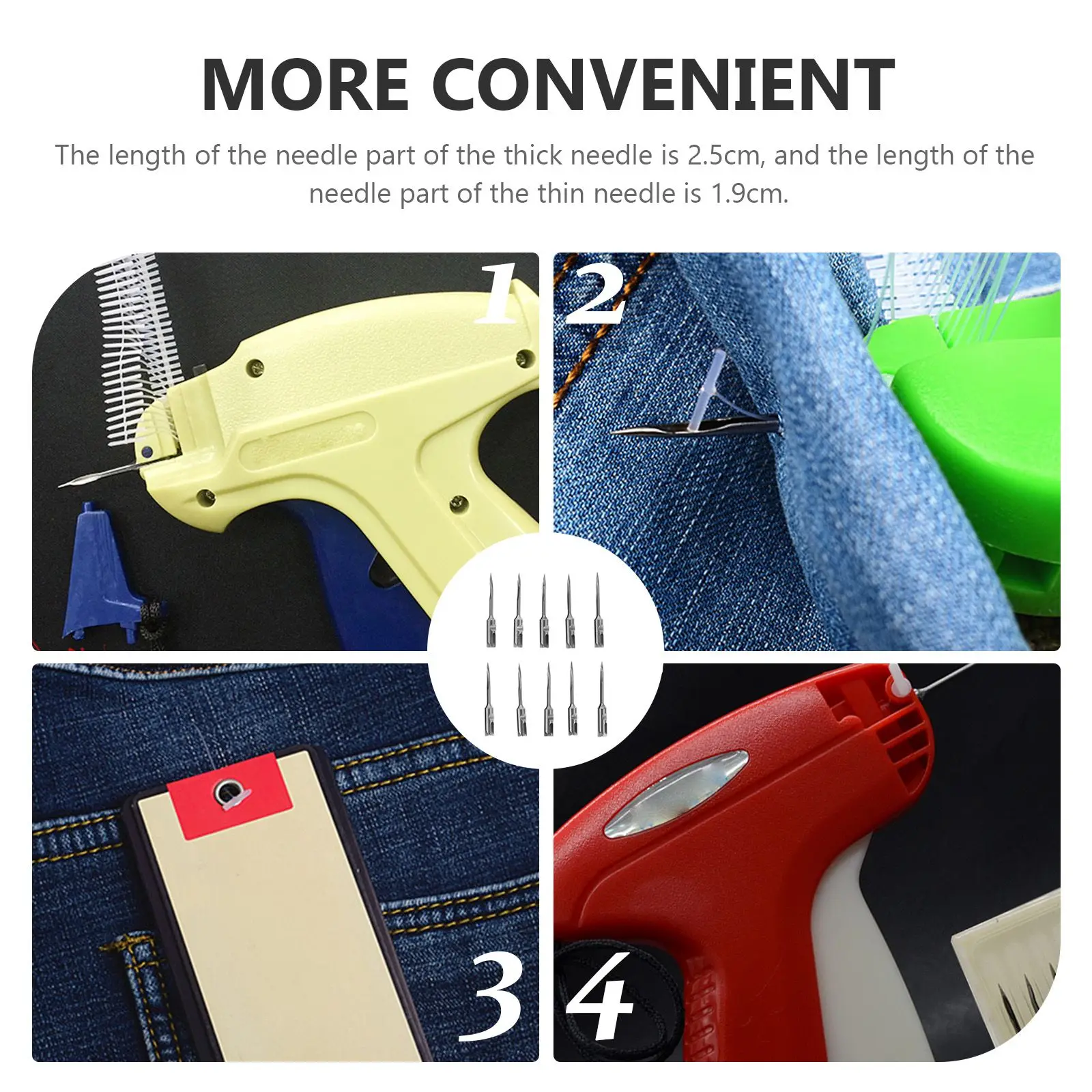 10 Pcs Tag Price Needles Label Parts Labeling Set Iron for Tagger Clothing Labeler Pin Applicator