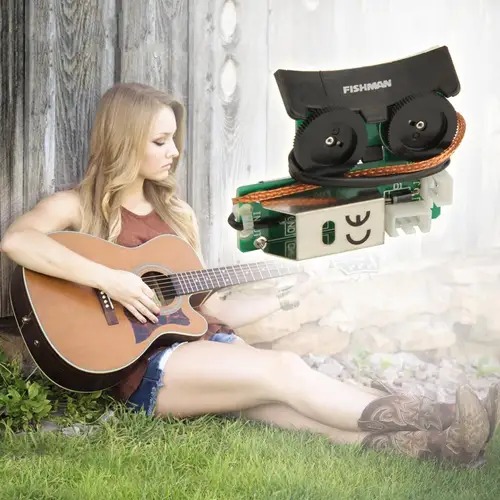 Imagen 2 del producto Sistema de pastilla de guitarra acústica para Fishman VT1, pastilla de uñas trasera EQ DIY