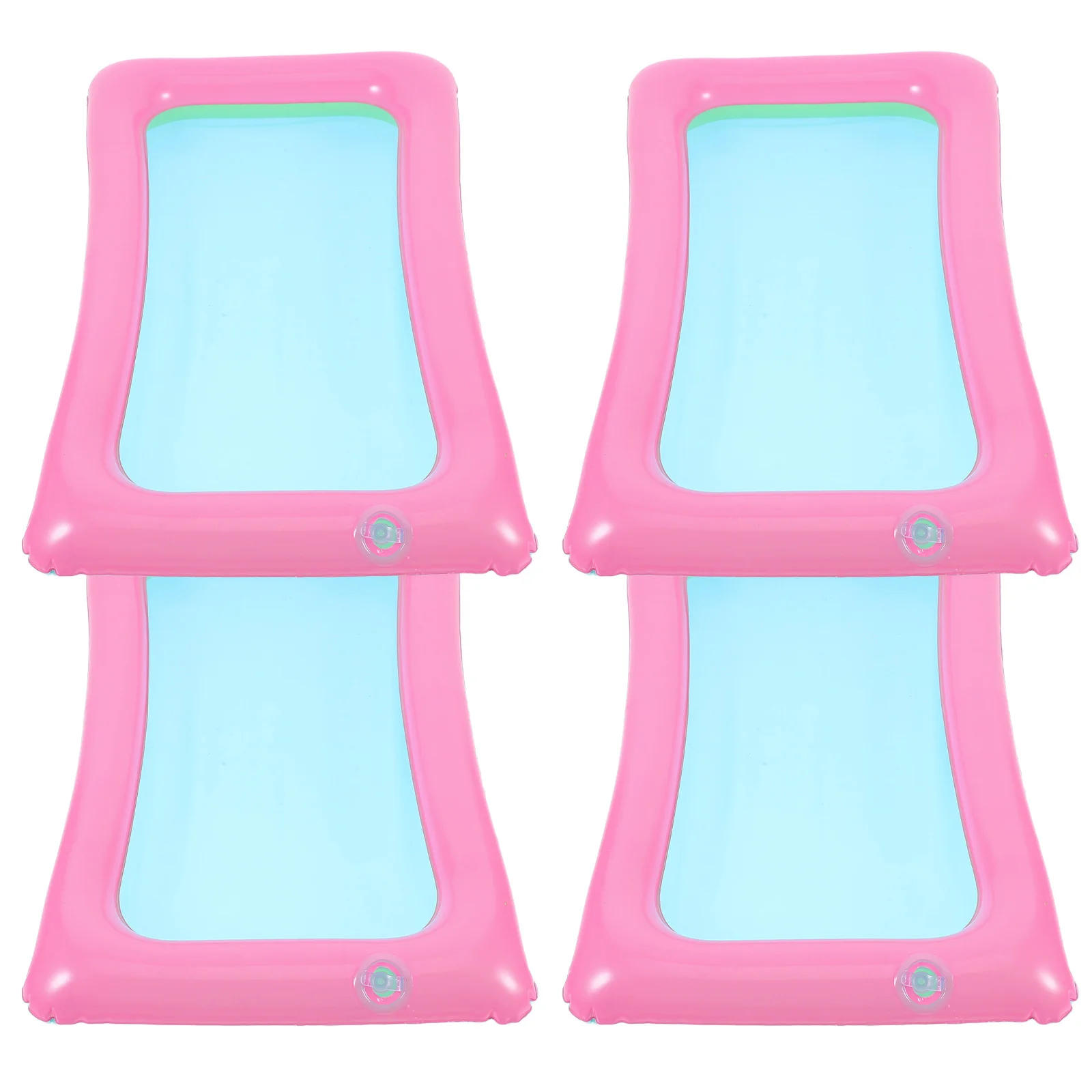 

4Pcs Inflatable Ice Bar Multi Use Floating Serving Tray Pool Party Drink Holder Beverage Cooler Snack Tray Outdoor Accessory