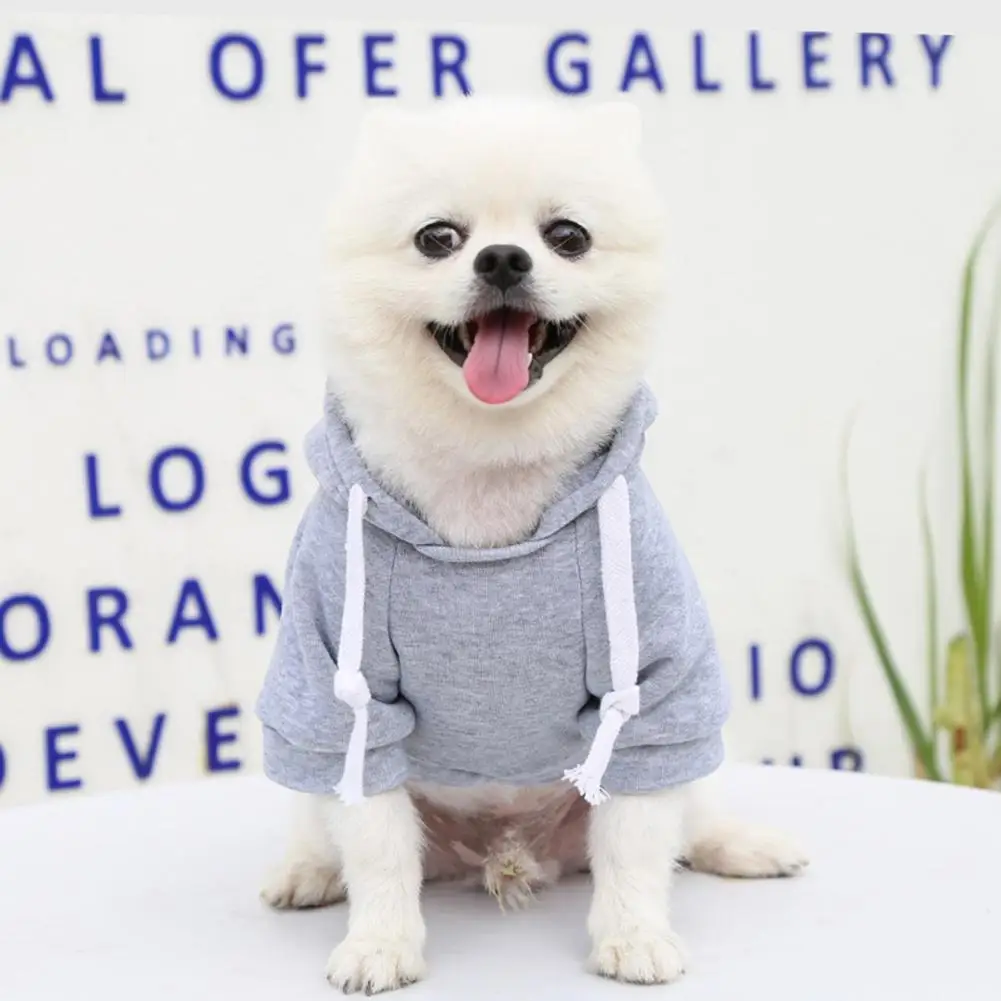 Pet Hoodie Clothing Pullover with Zipper Pocket Clothes for small dogs одежда для мелких собак