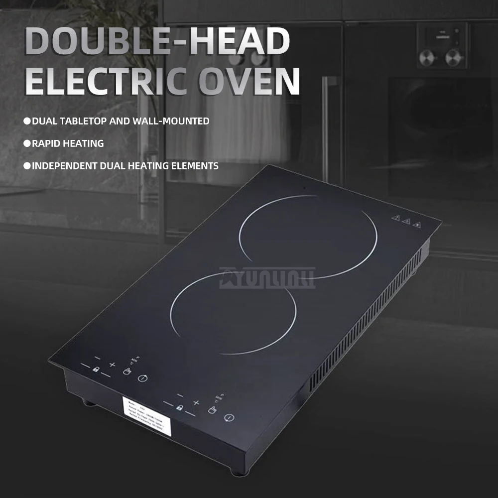 yj-o2-commercial-induction-cooker-dual-head-electric-ceramic-furnace-touch-knob-embedded-professional-kitchen-equipment