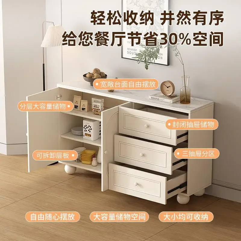 Dining side cabinet, living room against the wall, integrated locker, simple home kitchen cabinet, retro black locker