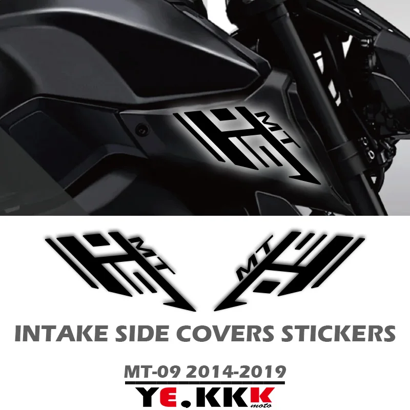 

For YAMAHA MT09 MT-09 MT-09SP FZ09 Air Intake Side Cover Sticker Set Fairing Decals Hollow Out Custom 2014-2019