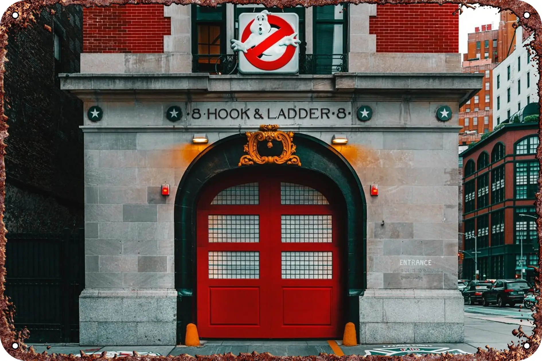 Ghostbusters HQ Film Poster Decor for Living Room Cafe Decorative Sign for Wall 12x8Inches