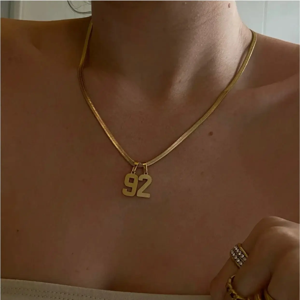 New ins Stainless Steel Year Birthday Number Charm For Women Girl Fashion Digital Pendant Accessories DIY Jewelry Gift