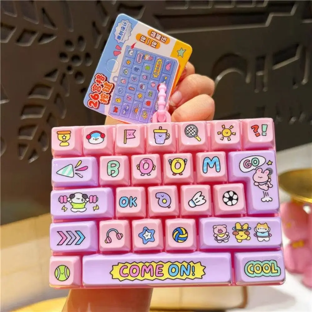 26 Key Decompression Button Creative Design Mini Keyboard Mini Keyboard Pendant Novelty Charms Cute Pendant Keyboard Keychain