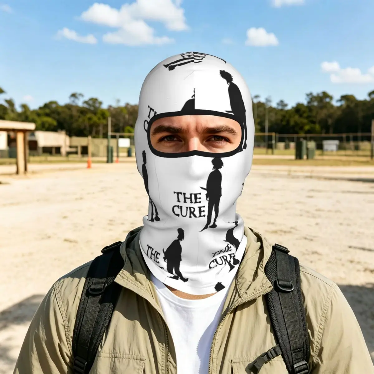 The Cure Robert Smith Logo Breathable Thin Balaclava Full Face Mask Sun Protection Neck Gaiter For Motorcycle Cycling
