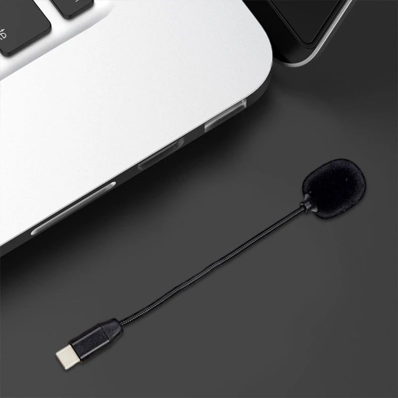 USB C Microphone 360 Degree Adjustable Gooseneck Noise Canceling Technology