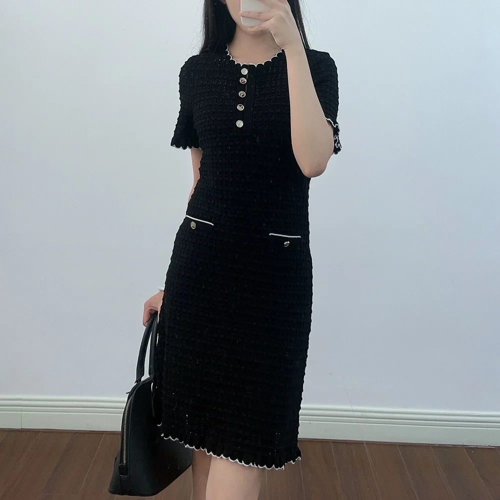 

traf 2025 Women's Elegant Dress Knitted Stretch Hollow Out Corset Women's Dress y2k Dress New High-quality corset dresses bra