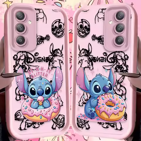 Cute Disney Stitch Dessert Case for Samsung Galaxy A16 A55 A35 A25 A15 A06 A05 A05S A24 A13 A23 A12 A22 A32 A52 A71 A51 4G Cover