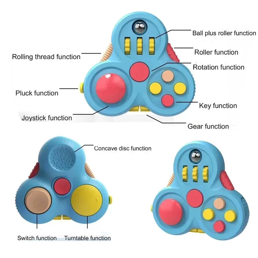 스트레스 해소를 위한 단색 피젯 감압 스피너, 자폐증 불안 해소, 성인 어린이 스트레스 해소, 안티 스트레스 핑거티