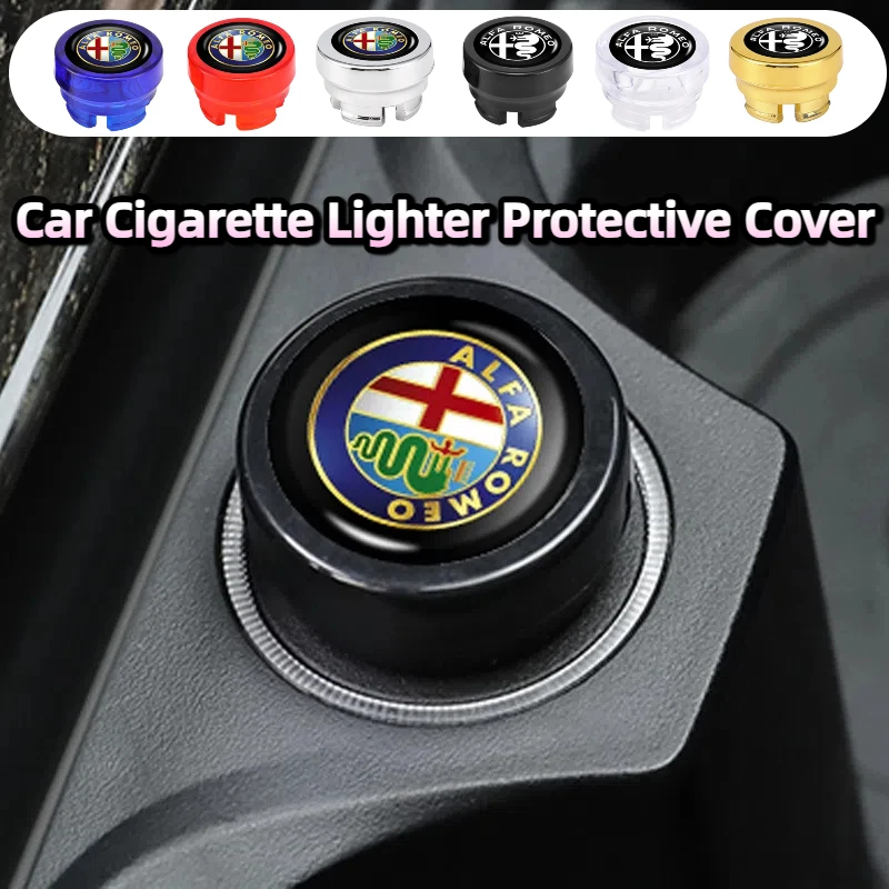 Botón de encendedor de cigarrillos de coche, cubierta antipolvo de enchufe de repuesto para Alfa Romeo 159 Giulietta Giulia 147 Mito 156 166 GT Stelvio Gloria