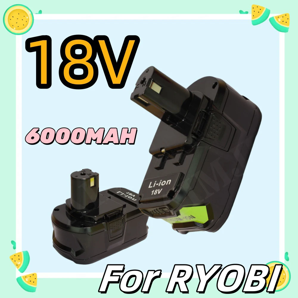 

Power Tools P104 P107 RB18L50 RB18L20 P108 6000mAh For RYOBI P108 18Volt Battery Lithium-Ion