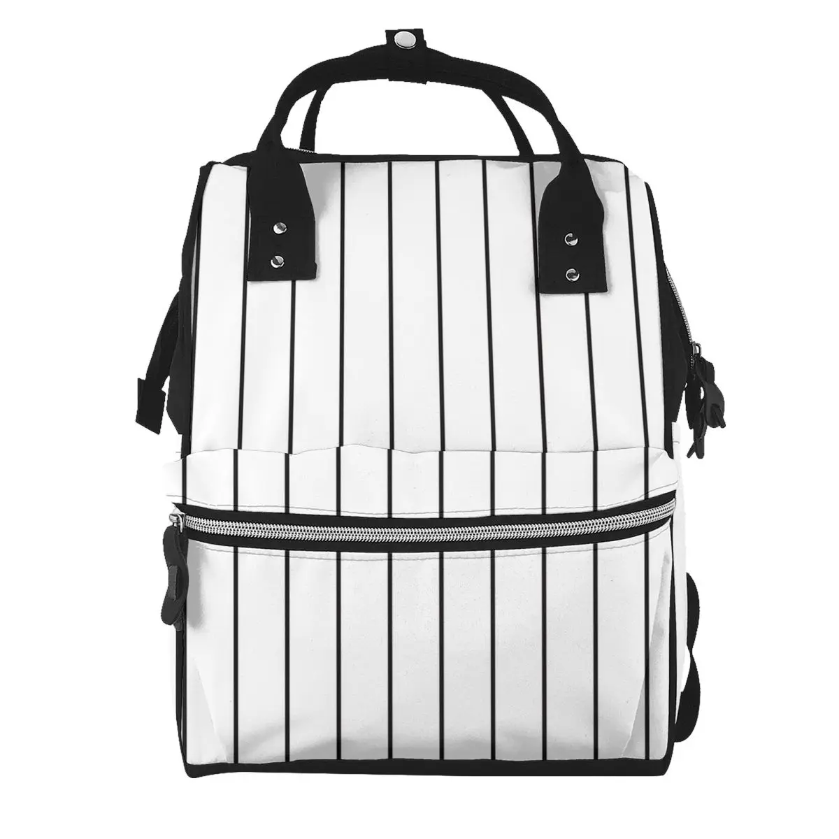 Vertical Black Stripes Pattern Student Backpack School Bag Hiking Travel Daypack for Men Women Bookbag Shoulder Bags