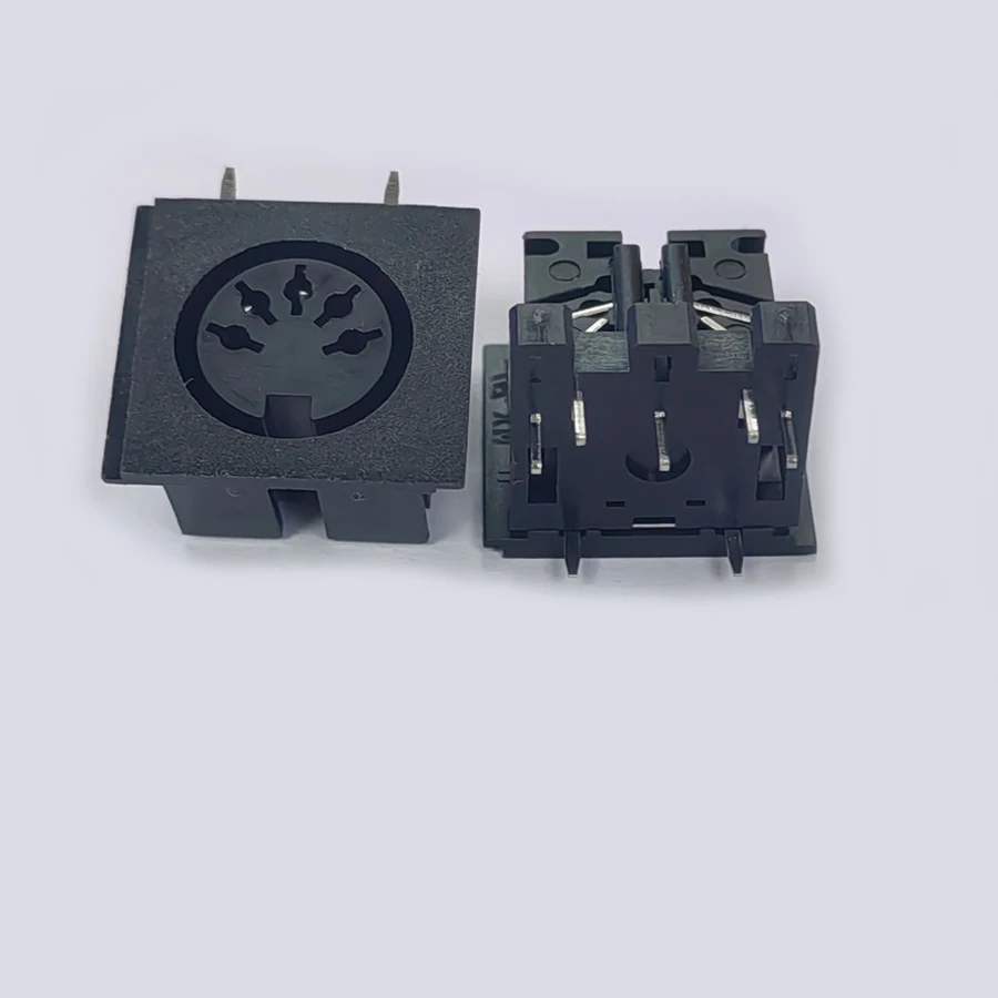 50PCS/Lot Big S Terminal DIN4/DIN5/DIN6/DIN7/DIN8 Female Socket Connector 4P/5P/6P/7P/8P For PCB Panel Mount