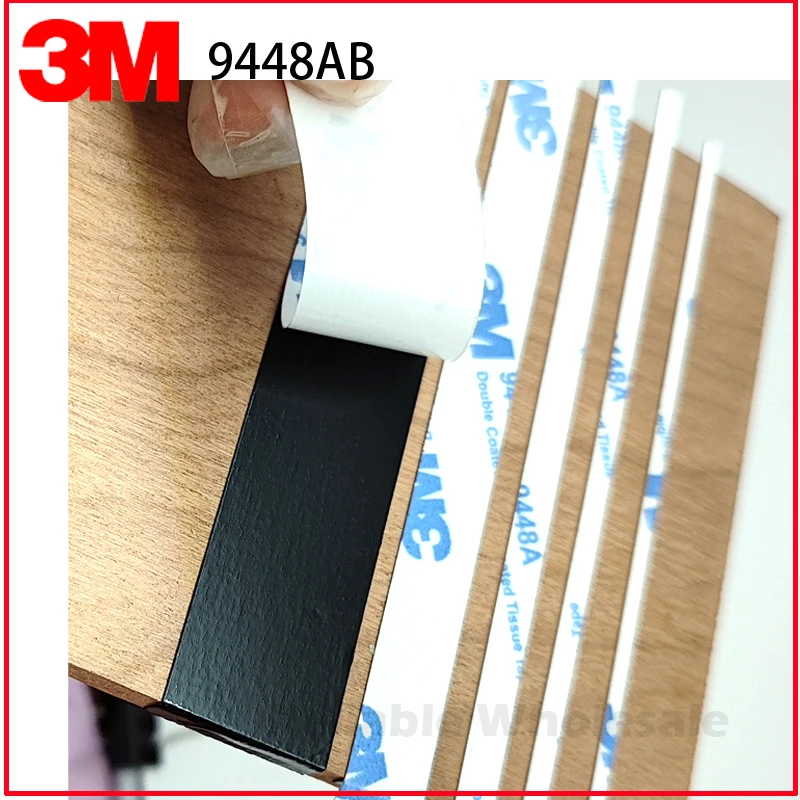 (1/2/10mm*50 Meters), Ultra Thin & Slim 3M 9448 Black Two Face Adhesive Tape for Cell Phone Screen LCD Display Digitizer Fix