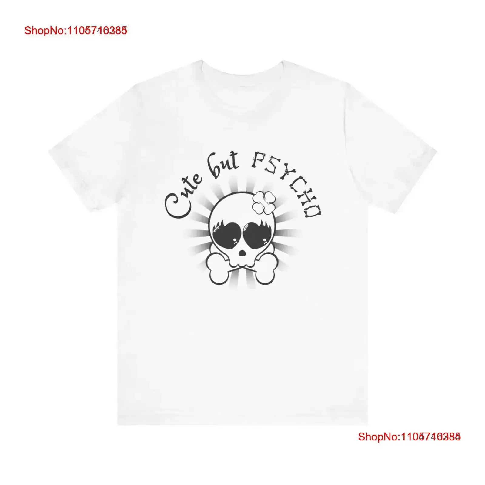 Cute But Psycho Jersey T Shirt vintage Washed fashion homme Comfortable Soft Stretched graphic Casual vintage Washed Stylish
