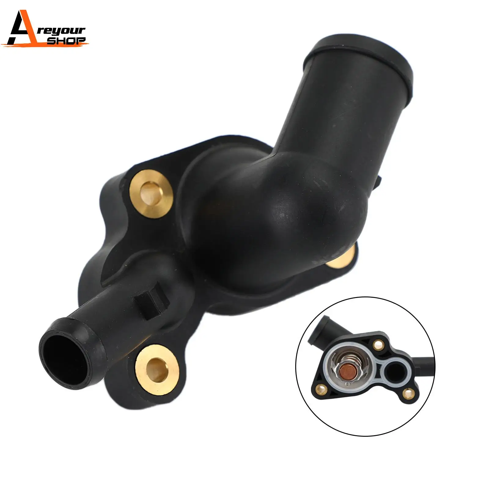 Areyourshop Thermostat & Housing For Mini R50 R53 R52 One Cooper Engine 2001-2008 11537512733 011GCS7148 11537596787 Spare Parts