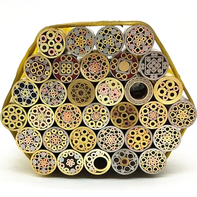 5/6/8mm Mosaic Pin Rivets for Knife Handle Patch Screw Brass Mosaics Rivets Nail Steel Tube Slingshot Patch Rivet Length 30mm