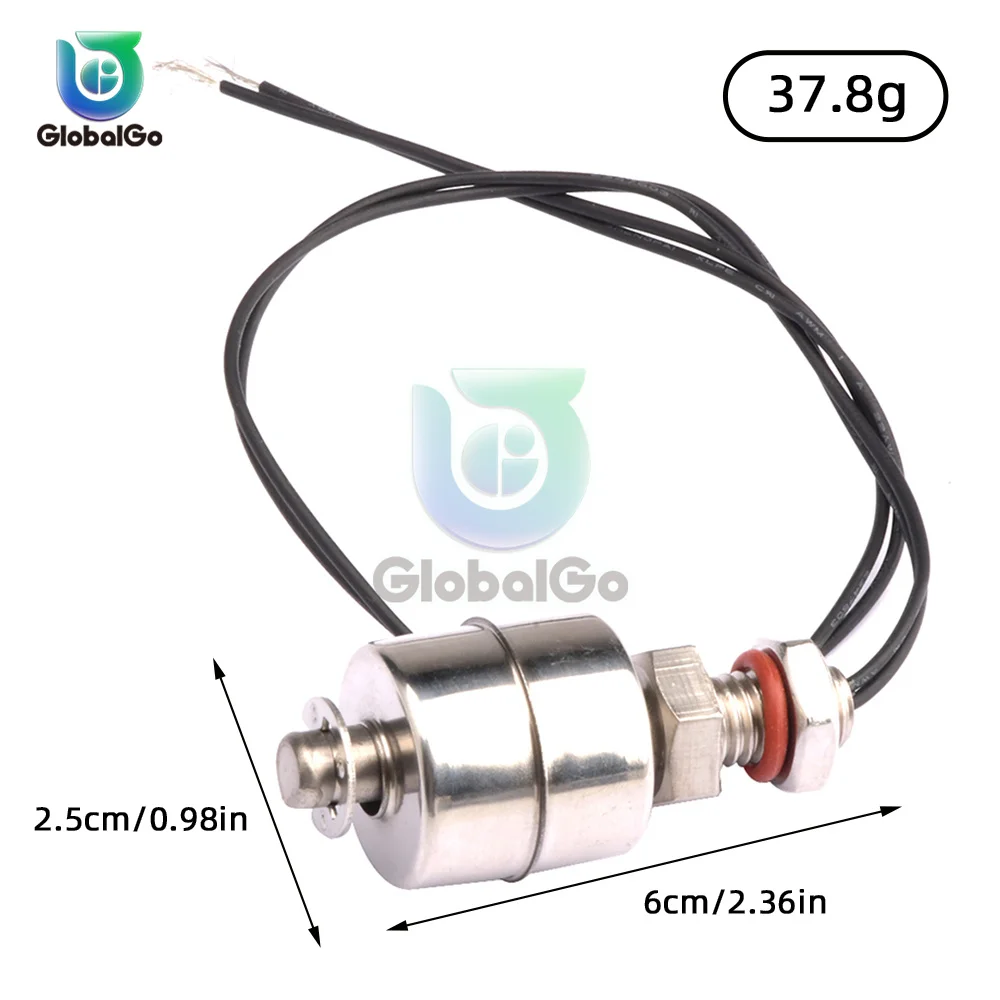 Stainless Steel Float Sensor Switch Liquid Water Level Sensor Controller Automatic Water Pump Controller 45mm 220V