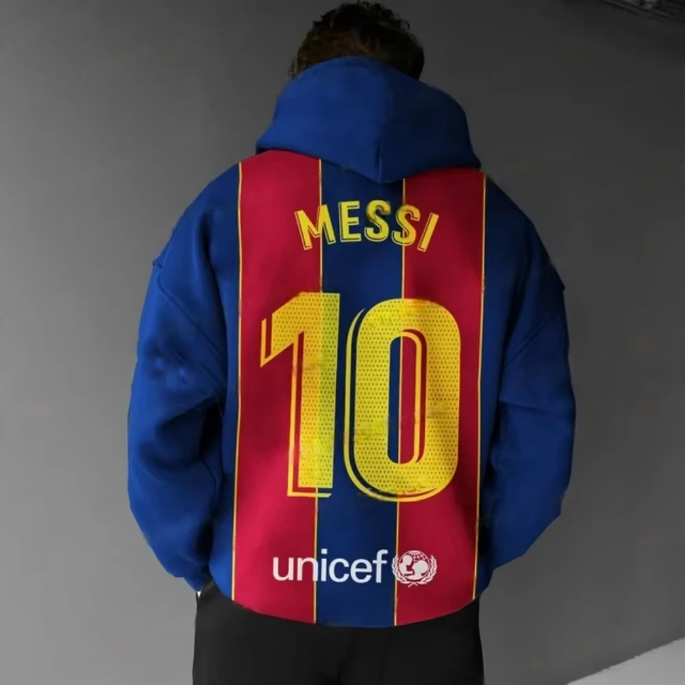 

Latest Commemorative Edition Messi Men's Hooded Sweatshirt For Daily Street Fashion Casual And Comfortable Motorcycle Hoody Tops