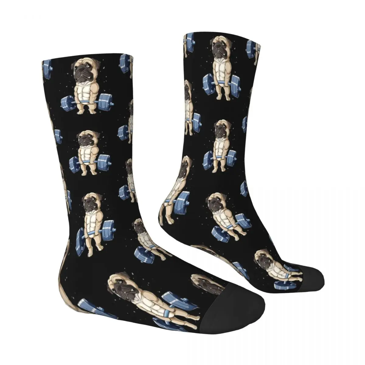 Weightlifting Pug Weightlifting Socks Male Mens Women Spring Stockings Polyester