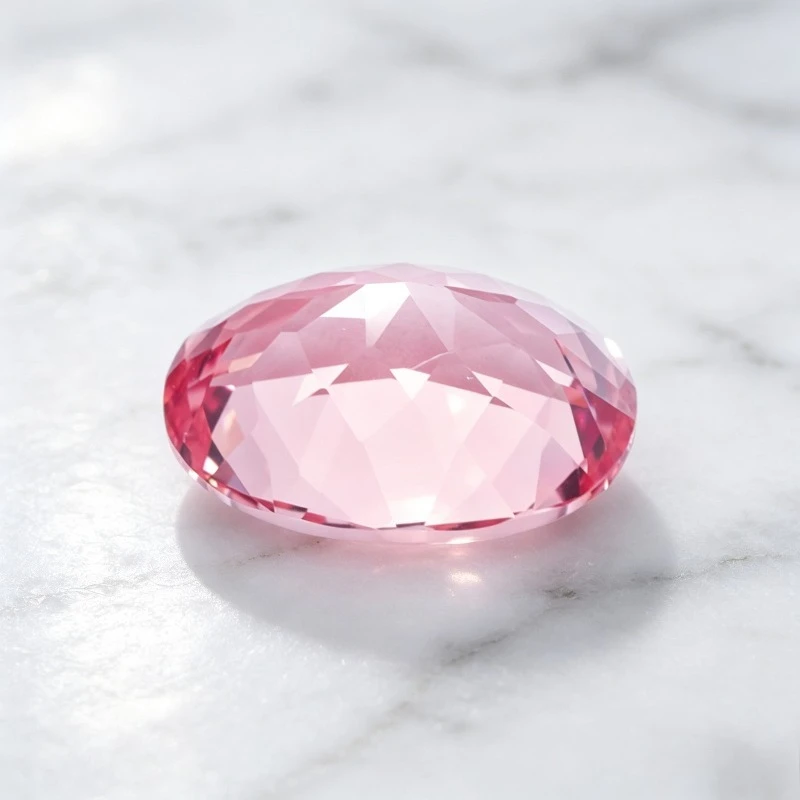 Hochwertige Laborgezüchtete Padparadscha-Edelsteine in Ovaler Form, Lotusrosa Charms für DIY-Ringe, Halsketten und Ohrringe, Wählbar mit Zertifikat – Detail 2