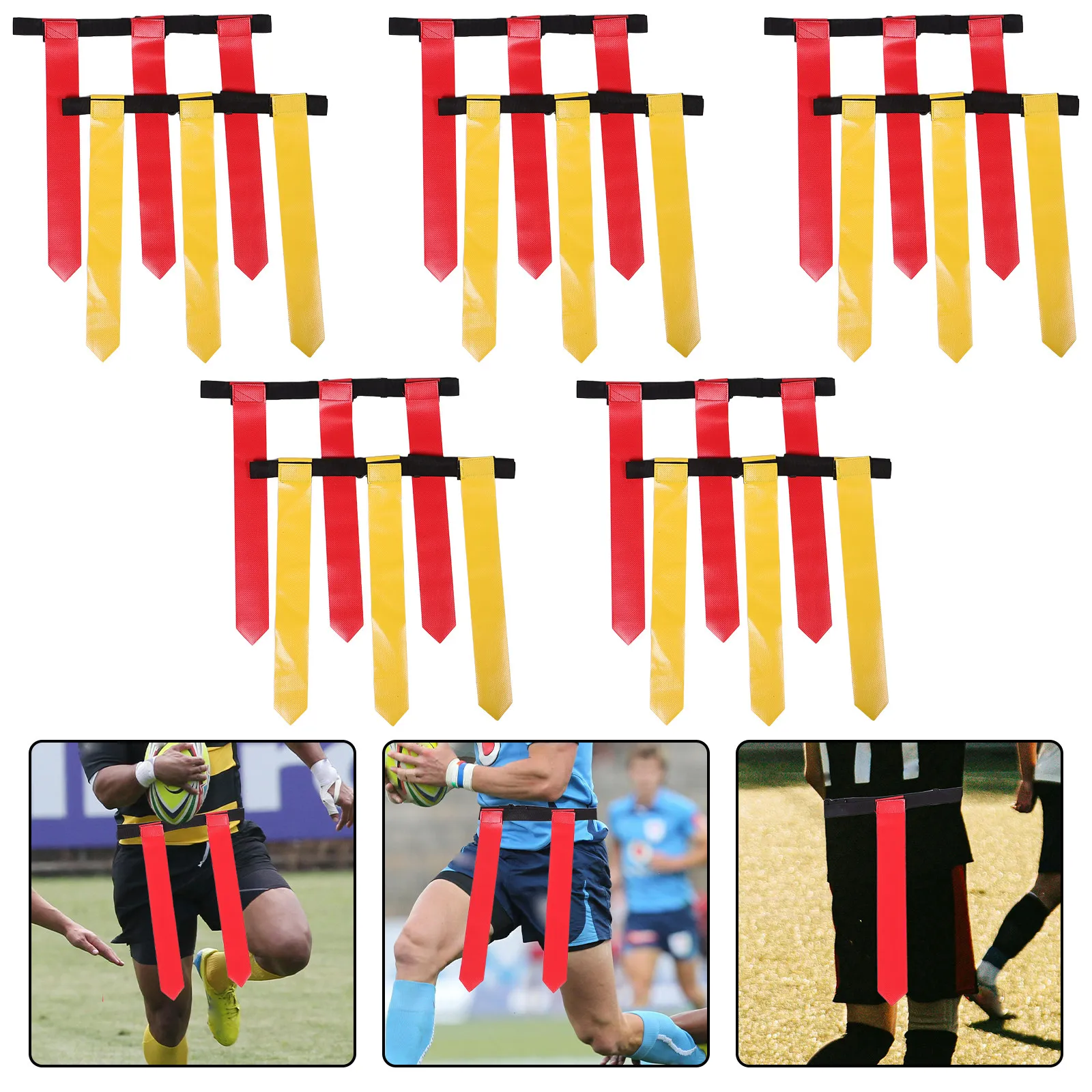 

14Pcs Football Flag Belts Adjustable Lightweight Quick Release Waist Flags for Kids Teens Adults Youth Flag Football Training