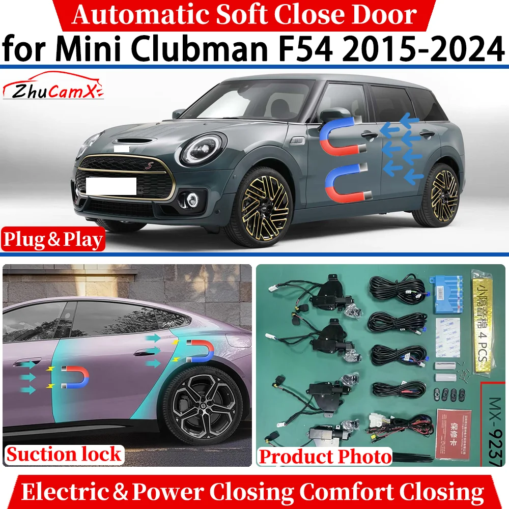 

Система автоматического плавного закрывания дверей ZhuCamX для Mini Clubman F54 2015-2024: электрический доводчик с функцией комфортного закрытия и бесшумной блокировкой.