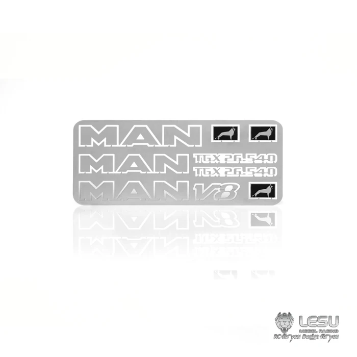 LESU Metal Sticker V8 LOGO for TAMIYA RC 1/14 MAN GTX26 540 Tractor Truck Model Remote Control Vehicle