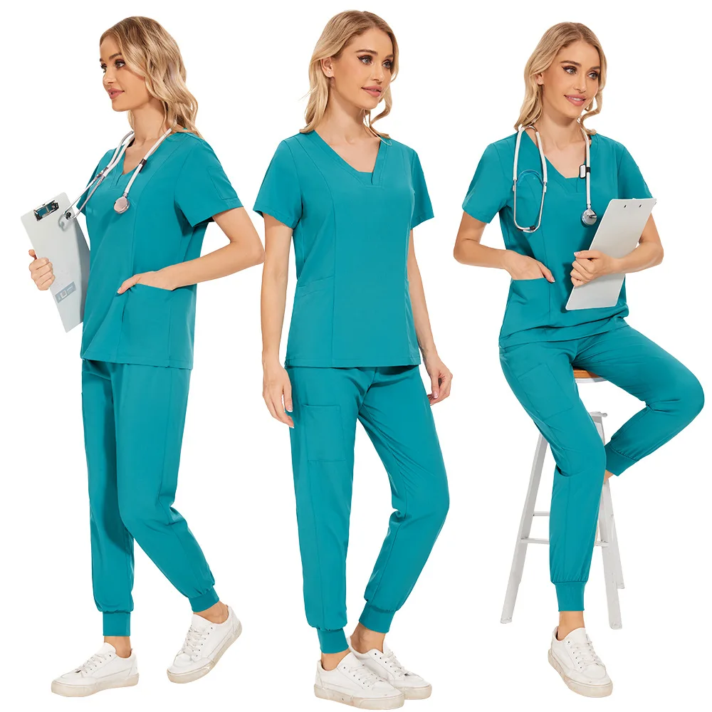 Women Medical Uniforms Hospital Scrubs Sets Doctors Nurses Accessories Surgery Gowns Dental Clinic Beauty Spa Workwear Clothes
