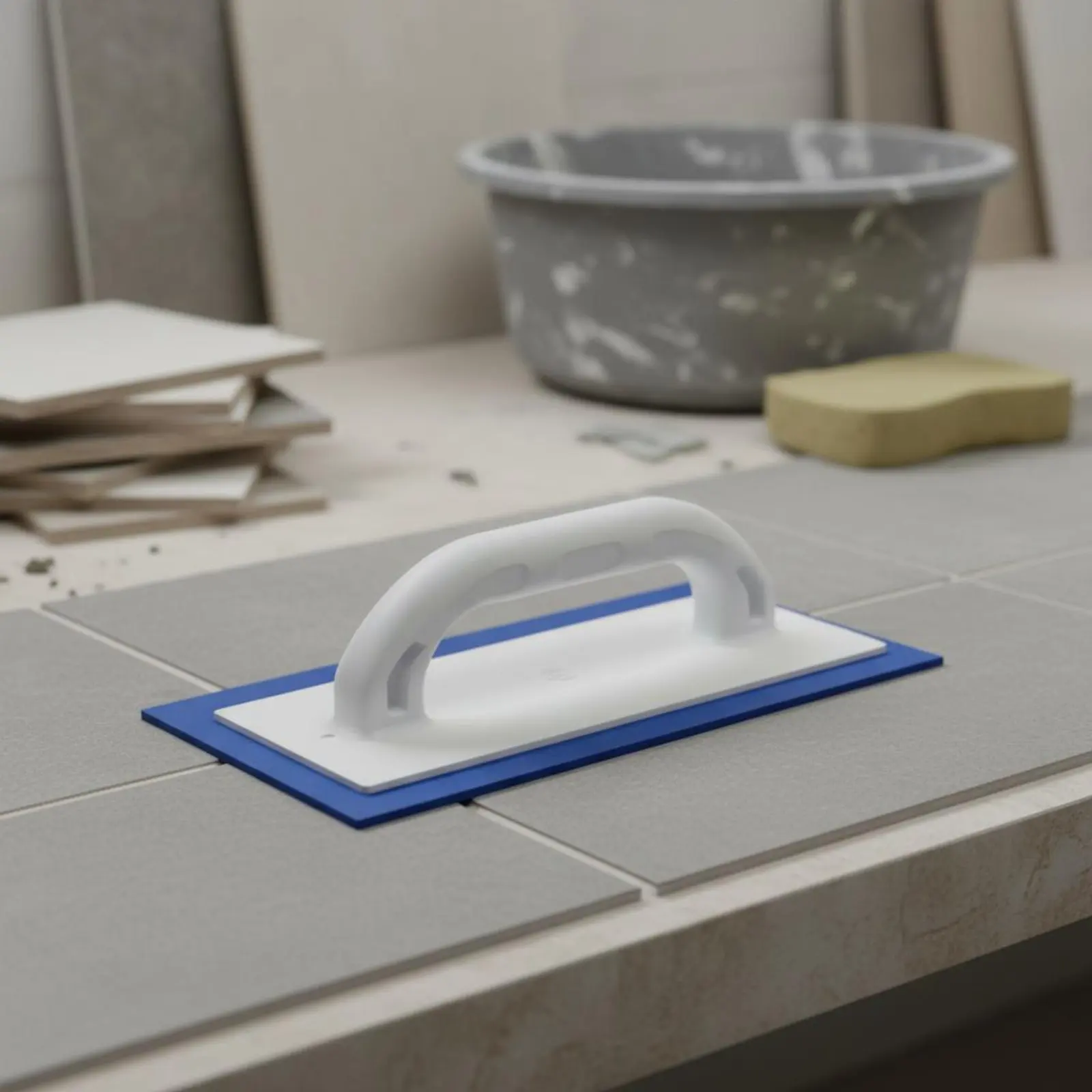 Rubber Grout Applicator Easy to Clean Tile Grouting Squeegee Handheld Grout Applicator Ergonomic Handle Tiling Tool