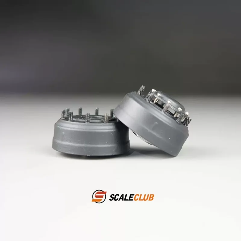 SCALECLUB 1/14 Mozzo ruota anteriore Mozzi RC Camion con rimorchio Autocarro con cassone ribaltabile Aggiornamento universale Accessorio di simulazione in metallo