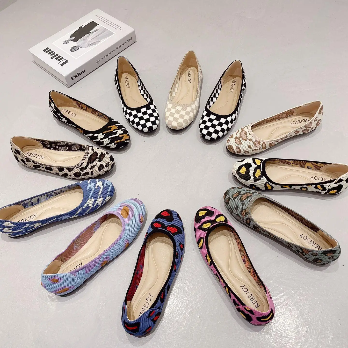 Ballerines Femme Tricotées Confortables Avec Lanières Croisées - Style Élégant