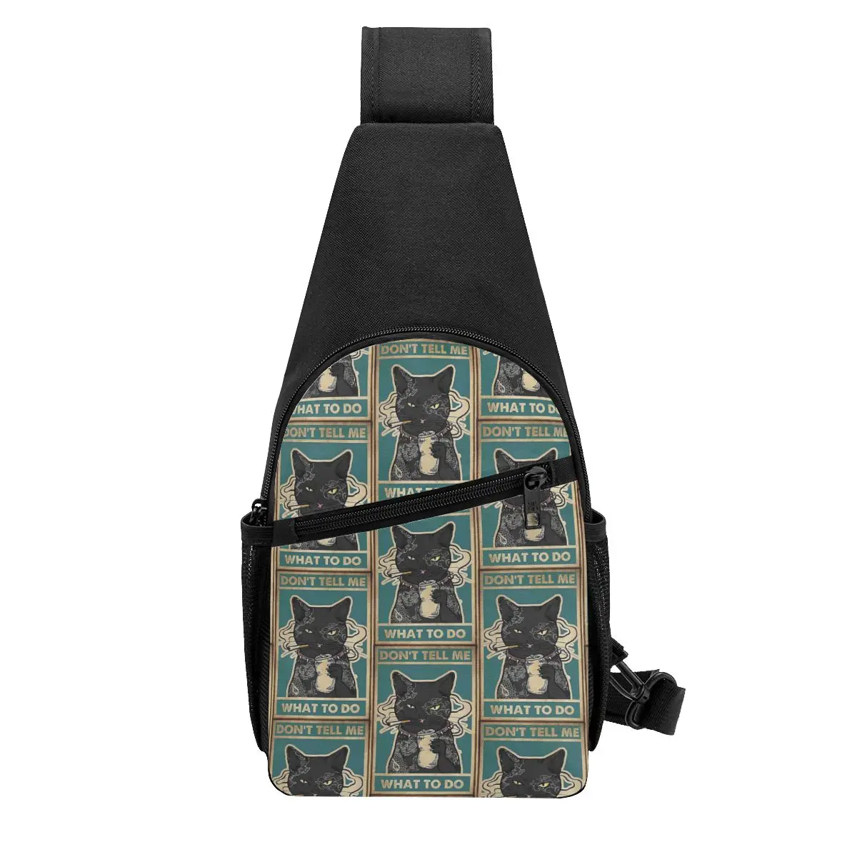 Black Cat Your Butt Napkins My Lady Cat Chest Bag Men Sling Crossbody Backpack Chest Bag Traveling Hiking Daypack Shoulder Bag