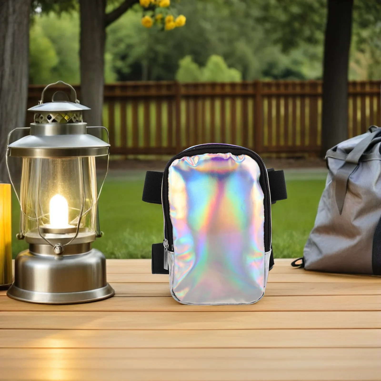 

Holographic Bag Iridescent Outdoor Leg Adjustable Strap Lightweight Pouch For Hiking Cycling Travel Fanny Pack
