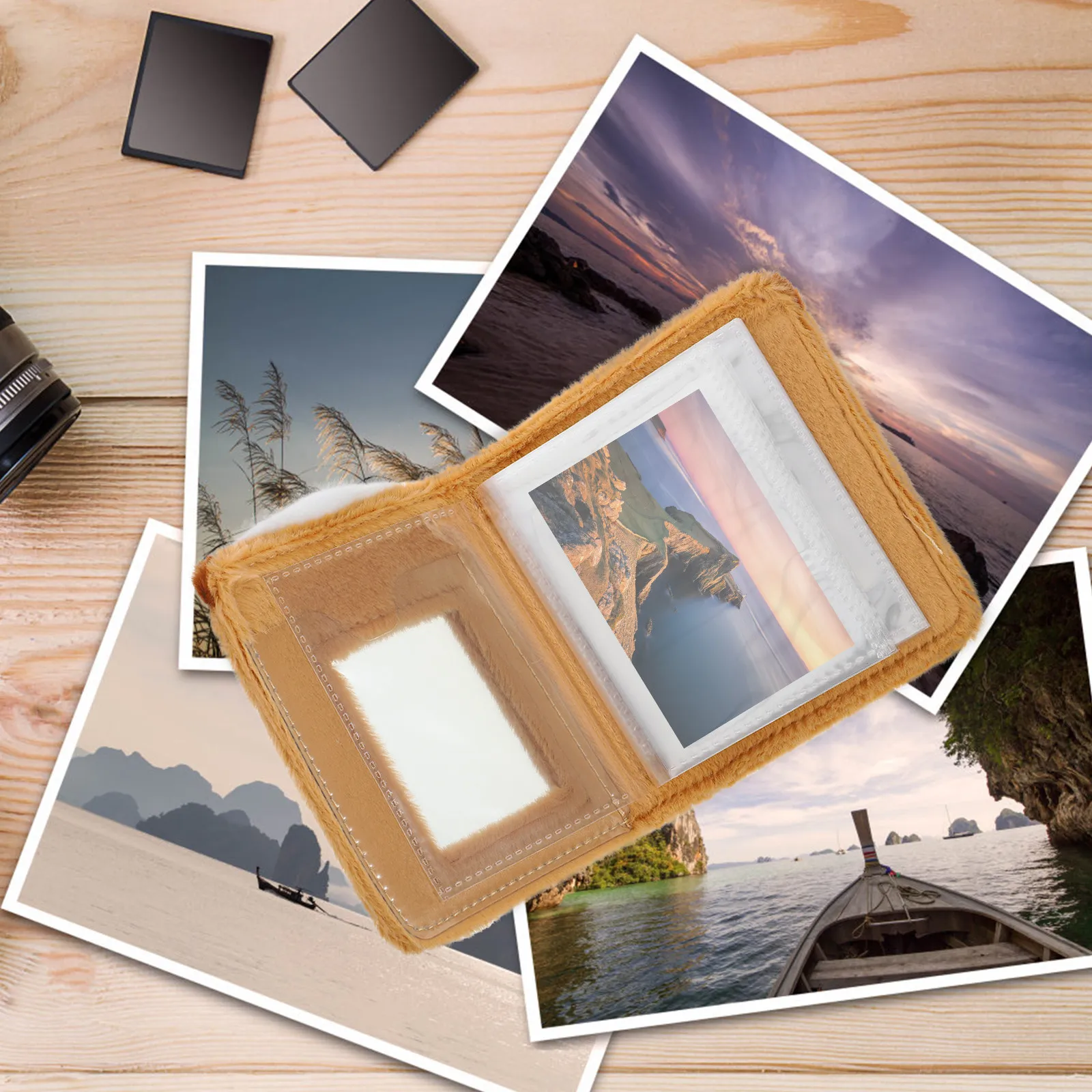 

Изысканный креативный фотоальбом для фотографий, открыток, квитанций, билетов, свадебных и семейных воспоминаний, с прозрачными вкладышами, легко перелистываемый.